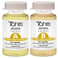 Tahe BOTANIC GOLD FINISHING Infusion Gold Anti-Frizz System (A+B) ampułki 2x10 ml